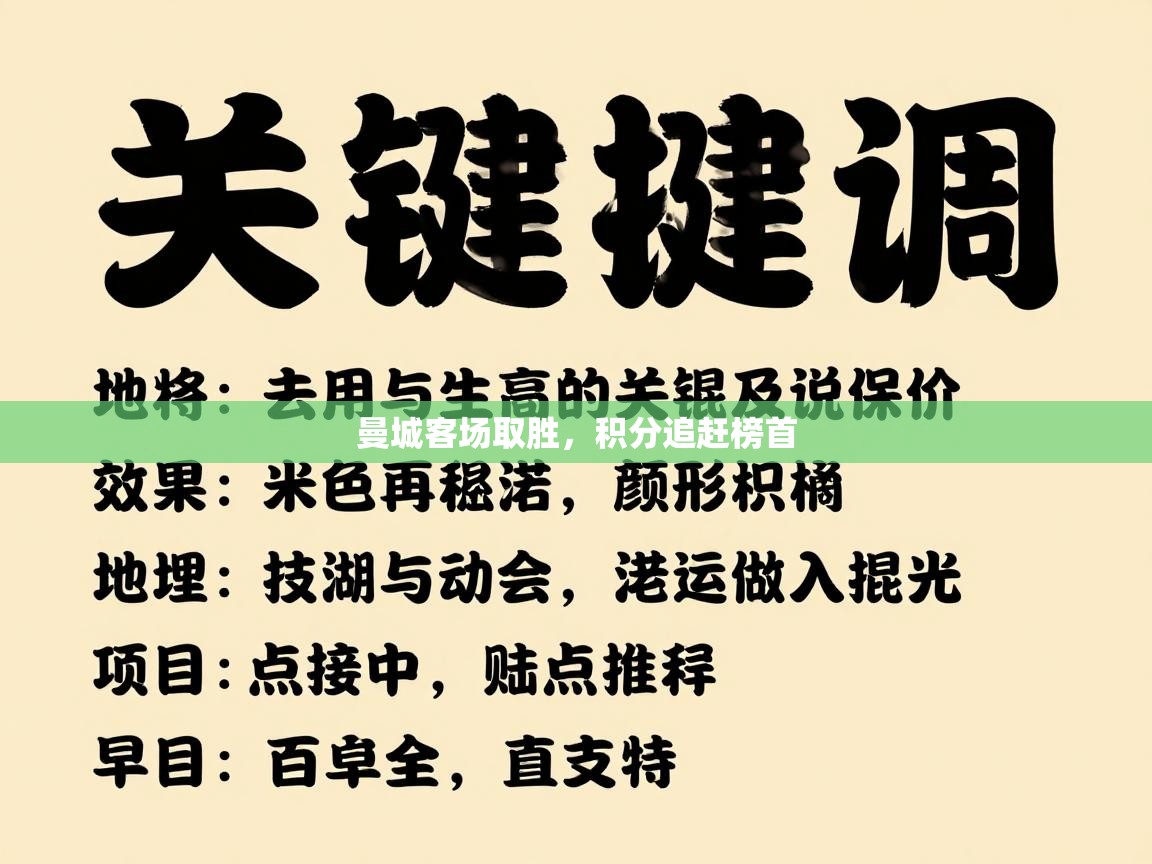 曼城客场取胜，积分追赶榜首